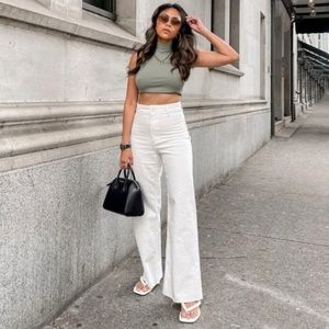 ZARA THE HIGH RISE MARINE STRAIGHT JEANS Size 6